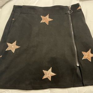 Black skirt with gold stars